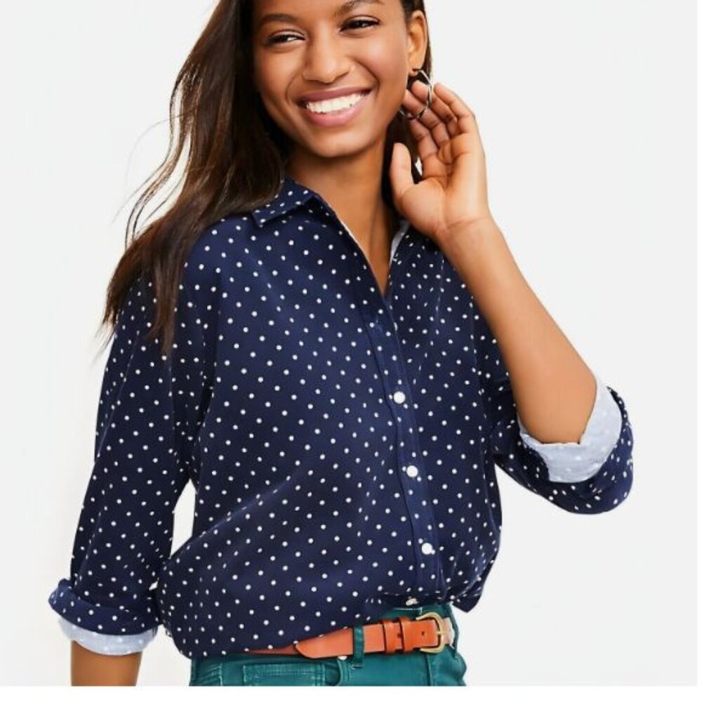 NWT Loft Long Sleeve Corduroy Everyday Shirt